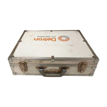 Aluminium transportkoffer, 48x37x14 cm, wit grijs, met, Muziek en Instrumenten, Behuizingen en Koffers, Ophalen of Verzenden, Gebruikt