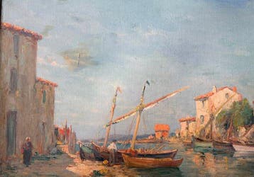 Henry Malfroy (1895-1944) - Fishing Boats in the Port of, Antiek en Kunst