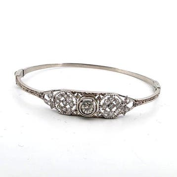 Armband - 18 karaat Witgoud - 0.74ct. tw. Diamant, Sieraden, Tassen en Uiterlijk, Armbanden, Nieuw