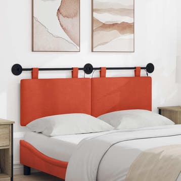 vidaXL Hangend hoofdbord Rood-oranje Katoen Stof, Huis en Inrichting, Slaapkamer | Bedden, Verzenden, Nieuw, Rood