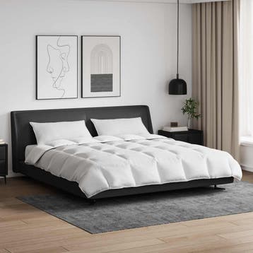 vidaXL Dekbed Set met kussen 3 st Wit Donsveertjes, Verzenden, Nieuw, Wit