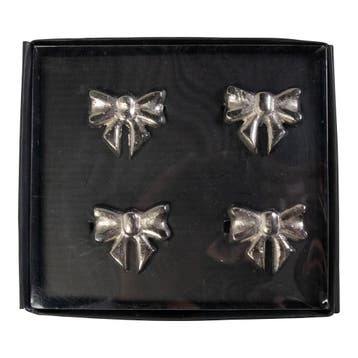 Servet Ring strik zilver 5x4,5cm (set of 4), Verzenden, Nieuw