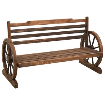 vidaXL Tuinbank 112 cm massief vurenhout, Tuin en Terras, Verzenden, Nieuw, Hout