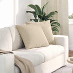 vidaXL Sofa Kussens 2 stuks Crème 50 x 50 cm Stof, Huis en Inrichting, Woonaccessoires | Kussens, Verzenden, Nieuw