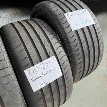 2 x Sunny 245-35-18 Zomerbanden 7,5mm, 18 inch, Ophalen of Verzenden, Band(en), Personenwagen