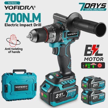 YOFIDRA Accu Klopboormachine 700Nm Brushless - Krachtige Sch, Verzenden, Nieuw