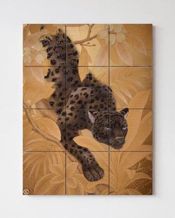 Kleury.art - [XL Ceramic Tiles Composition] Gilded Ambush”, Nieuw