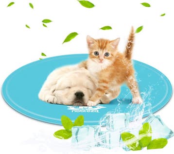 Koelmat Hond & Kat - 60x60 cm - Blauw - Nobleza, Verzenden, Zo goed als nieuw