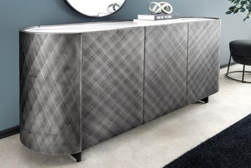 Design Dressoir REFLECTION 150cm Wit Keramiek Marmer, Ophalen of Verzenden, Nieuw