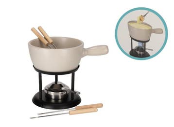 JENS Living Fondue Set - 22 x 16 x 20 cm - Beige, Verzenden, Nieuw