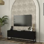 Tv-meubel Nolven lang frame 125x32x47 cm zwart [en.casa], Verzenden, Nieuw