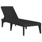 Ligbed Antraciet 186cm | Retourdeal 34% Korting, Ophalen of Verzenden, Nieuw, Kunststof, Schommelbank