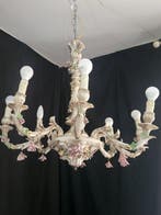 Plafondlamp - Keramiek - Capodimonte-kroonluchter, Antiek en Kunst