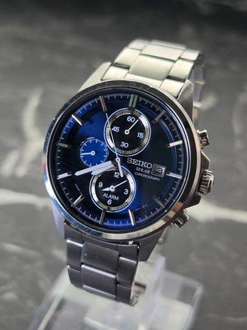 Seiko - Solar Chronograph - Zonder minimumprijs - V172-0AA0