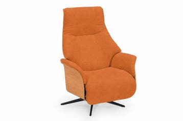 Relaxfauteuil Dokkum - relaxfauteuils - Oranje, Nieuw, Stof