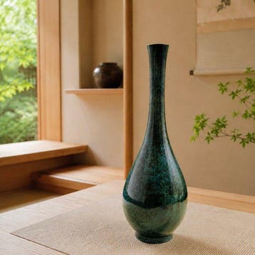Vaas - Brons - Japan - Hoogte 23 cm (Zonder minimumprijs), Antiek en Kunst
