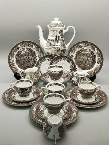 Koffie- en theeservies - J.&G. Meakin Kaffeeservice, Antiek en Kunst, Antiek | Meubels | Tafels
