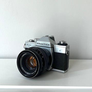 Praktica PLC3 + Pentacon six mount adapter with CZ Biometar, Nieuw