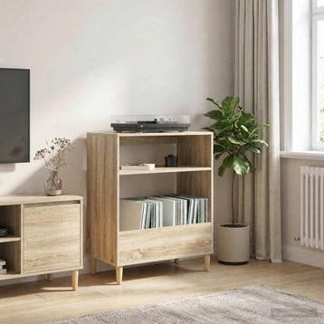 vidaXL Platenspeler Steun Sonoma Eiken 71 x 39,5 x 83 cm, Verzenden, Nieuw