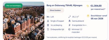Te huur: Appartement Berg en Dalseweg in Nijmegen, Gelderland, Nijmegen, Appartement
