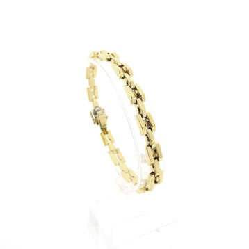 Gouden Bismarck schakelarmband, Ophalen of Verzenden, Gebruikt, Goud, Goud