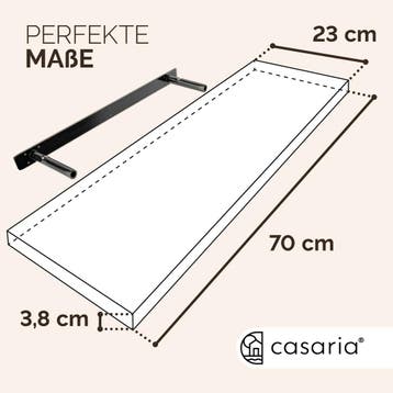 Wandplank Zwevend Mat Wit MDF 70x23x3,8cm (Deco artikelen), Verzenden, Nieuw