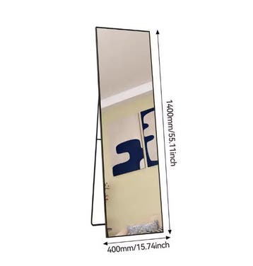 Volledige Lengte Spiegel 140×40 cm met Aluminium Frame en St, Verzenden, Nieuw