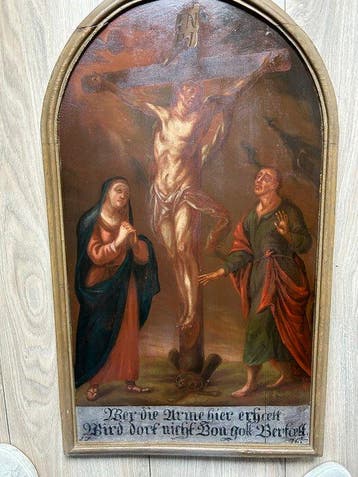 Duitse school (XVIII) - Kruisiging Jezus Christus, Antiek en Kunst