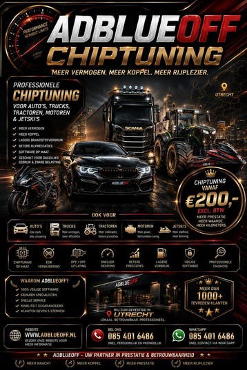 Chiptuning Specialist | Snelle Service | Auto • Truck •Motor