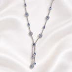 Zonder minimumprijs - Halsketting Verguld Tanzaniet - Topaas, Nieuw