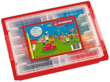 Veiling - Stabilo Viltstift Trio A-Z 144 stiften - meerkleur, Gebruikt