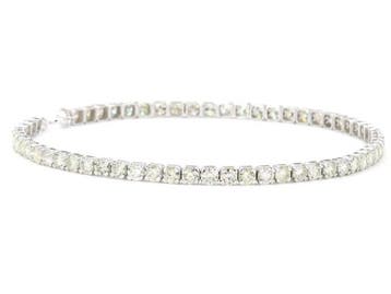 Zonder minimumprijs - Armband - 14 karaat Witgoud - 5.11ct., Nieuw