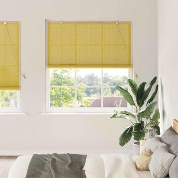 vidaXL Rolgordijn Geel 150 x 220 cm Bamboe, Verzenden, Nieuw, Geel