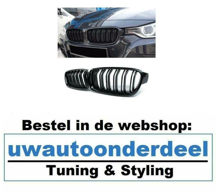 Bmw F30 F31 Grill Nieren M3 Glans Zwart 320 328 330 335, Auto-onderdelen, Overige Auto-onderdelen, Nieuw, BMW, Verzenden