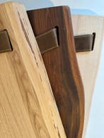 Wandplank hout /leren banden/ Handgemaakte, Huis en Inrichting, Verzenden, Nieuw