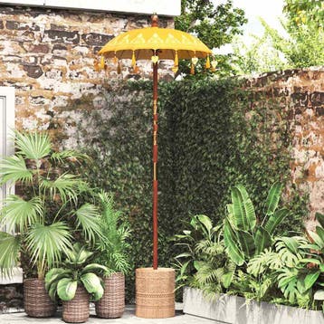vidaXL Balinese Parasol 125 x 125 x 260 cm, Verzenden, Nieuw, 1 tot 2 meter