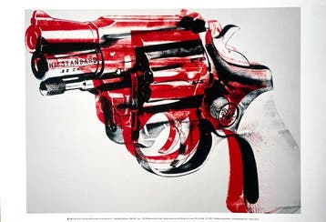 (After) Andy Warhol (1928-1987) - Gun, c. (black and red on