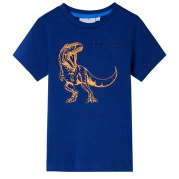 vidaXL Kindershirt met korte mouwen 104 donkerblauw, Verzenden, Nieuw