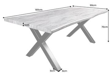 Industriële eettafel WILD 180cm Grijs Gelimd Wild Eiken, Ophalen of Verzenden, Nieuw