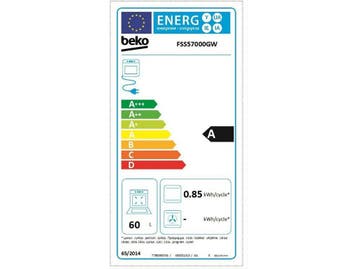 Beko FSS57000GW - Vrijstaand fornuis - Keramische kookplaat, Witgoed en Apparatuur, Kookplaten, Verzenden, Zo goed als nieuw