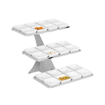GGM Gastro | Buffetstandaard - RVS - rechthoekig - 320x460mm, Verzenden