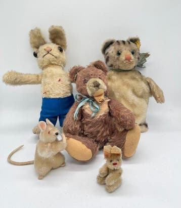 Steiff - Teddybeer Collection of Steiff animals - 1950-1960