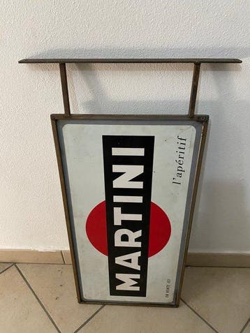 Martini - Martini-reclamesign met wandbeugel - martini -