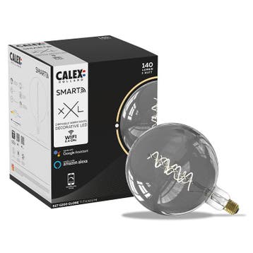 Calex Smart LED Lamp Globe XXL Curl Titanium E27 5W G200, Ophalen of Verzenden, Nieuw