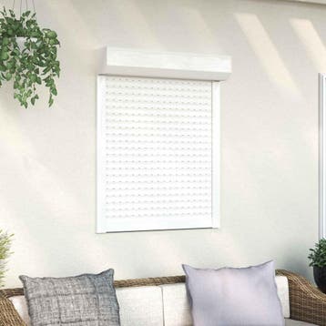 vidaXL Roljaloezie Wit 80 x 100 cm Aluminium en Polyurethaan, Verzenden, Nieuw
