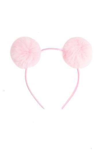 KIMU® Haarband Beertje Pompoms Bolletjes Diadeem Lichtroze O, Kleding | Dames, Ophalen of Verzenden, Nieuw, Carnaval, Accessoires