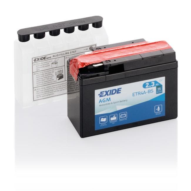Exide AGM 12V accu | ETR4A-BS | 12V 2Ah, Auto-onderdelen, Accu's en Toebehoren, Ophalen of Verzenden