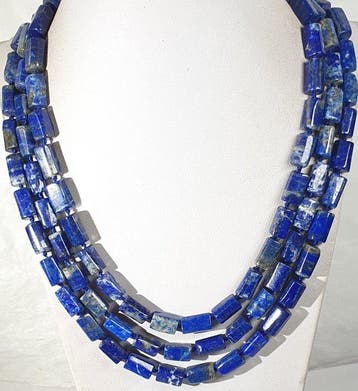 Lapis lazuli NATURAL Afghanistan - Sluiting Zilver 925 -