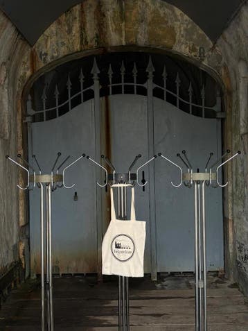 45 Tubax kapstokken| Atomic Age design met industriële flair, Gebruikt, Verzenden, Metaal, Staande kapstok