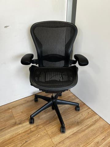 Herman Miller Chair - Size B Aeron - Full option version, Verzenden, Zwart, Zo goed als nieuw, Bureaustoel